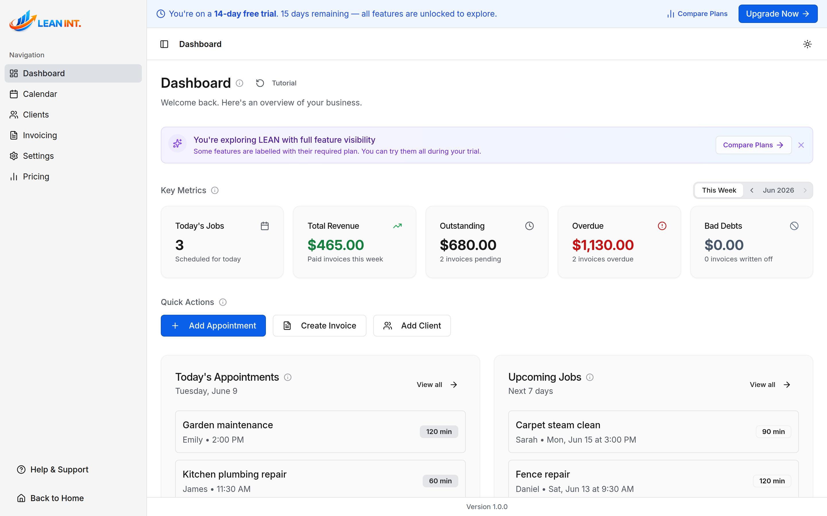 LEAN - Business Productivity App